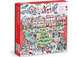 Galison Foil Puzzle Michael Storrings Christmas Toy Workshop 500 Pezzi