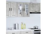Vidaxl Pensile Da Cucina Con Anta In Vetro Porto Concrete Grey