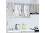 Vidaxl Pensile Da Cucina Con Anta In Vetro Porto Grey Sonoma