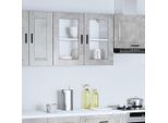 Vidaxl Pensile Da Cucina Con Anta In Vetro Porto Concrete Grey