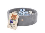 Misioo Piscina Di Palline Con Imbottitura In Schiuma - 90X30Cm - 200 Palline Per Piscina Di Palline - Palline Di Alta Qualità Per Bambini - Giocattolo Sicuro - Grigio Chiaro