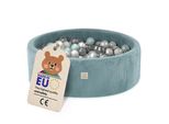 Piscina Di Palline Per Bambini 90X30Cm + 200 Palline - Misioo Piscina Di Palline Per Bambini - Copertura Premium Lavabile - Blu - Piscina Di Palline Per Bambini Da 1 Anno - Misioo