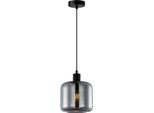 Lampada A Sospensione Moderna In Vetro Fumé Nero Per Soggiorno Camera Da Letto 1Xe27 40W Maluna Italux
