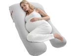 Cuscino Per La Gravidanza A Forma Di U, Cuscino Per L'allattamento, Cuscino Per Il Sonno Laterale - 129X68X21Cm - Comfort Per La Maternità E La Cura Del Bambino