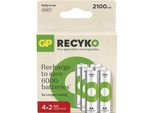 Batterie Ricaricabili Gp Recyko 2100 Aa (HR6), 6 Pezzi, B25216