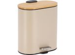 Tendance | Cestino Per Rifiuti - Cestino Per Rifiuti - 5 L - Beige - Cestino Per Rifiuti - Con Coperchio E Pedale