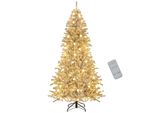 Costway Albero Di Natale Artificiale Da 210 Cm Con Neve, 350 Led Bianchi Caldi, 65 Luci A Sfera, Telecomando E Timer, Albero Di Natale, Abete Di Natale