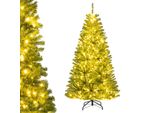Costway Albero Di Natale Artificiale Da 180 Cm Con 700 Led Bianchi Caldi, Telecomando, Timer, Modalità E Luminosità Regolabili, Albero Di Natale Albero Di Natale