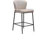 Sedia Da Banco Glam Dan-Form Bouclé Grigio Chiaro.