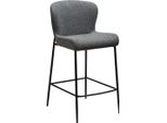 Sedia Da Banco Glam Dan-Form Bouclé Grigio Scuro.