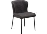 (Set Di 2) Sedia Da Pranzo Glam Dan-Form Bouclé Nero.