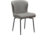 (Set Di 2) Sedia Da Pranzo Glam Dan-Form Con Base Girevole Bouclé Marrone Chiaro.