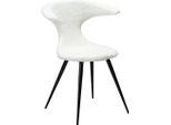 (Set Di 2) Sedia Da Pranzo Flair Dan-Form Bouclé Bianco.