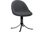 (Set Di 2) Dolo Dan-Form Sedia Da Pranzo Girevole Con Base Bouclé Grigio Scuro.