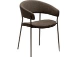 (Set Di 2) Sedia Da Pranzo Reboot Dan-Form Con Braccioli Bouclé Marrone.