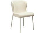 (Set Di 2) Sedia Da Pranzo Glam Dan-Form Bouclé Bianco.