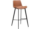 (Set Di 2) Sgabello Hype Dan-Form In Pelle Finta Color Cognac.