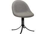 (Set Di 2) Sedia Da Pranzo Girevole Dolo Dan-Form Con Base Bouclé Marrone Chiaro.
