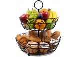 Relaxdays Frutta Etagere 2 Livelli