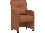 Vidaxl Sedie Da Pranzo 2 Pezzi Marrone 57 X 67 X 95 Cm Pelle Finta