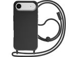 Avizar, Custodia Iphone Air In Silicone Morbido Con Cinturino Regolabile, Nero