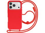 Avizar, Custodia Per Iphone 17 Pro Max Soft-Touch Con Cinturino, Rosso