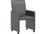 Vidaxl Sedie Da Pranzo 2 Pezzi Grigio 57 X 66 X 94 Cm Similcuoio