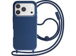 Avizar, Custodia Per Iphone 17 Pro Serie Soft-Touch Con Cinturino, Blu