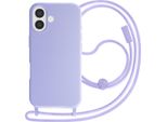 Avizar, Custodia Per Iphone 17 In Silicone Morbido Con Cinturino Regolabile, Lavanda