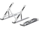Inf Supporto Per Laptop Pieghevole Acciaio Al Carbonio - Cuscinetto Di Raffreddamento Portatile, 2 Pezzi Argento