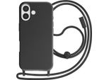 Avizar, Custodia Per Iphone 17 In Silicone Morbido Con Cinturino Regolabile, Nero