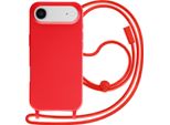 Avizar, Custodia Iphone Air In Silicone Morbido Con Cinturino Regolabile, Rosso