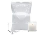 3.05 Cera Di Paraffina Bianca - 1 Kg - Cera Per Candele Con 10 Stoppini (1X 1 Kg)