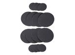 Platzset Schiefer 16 Tlg I 8X 25 Cm Rund Platzset Schiefer Teller Untersetzer I 8X 10 Cm Rund Glasuntersetzer Schiefer Untersetzer Sevierplatte