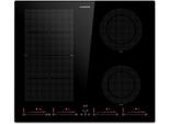 Klarstein Induktionskochfeld 4 Platten, Glaskeramik-Induktionskochfeld mit 4 Kochfelder, 7200W Induktionskochfeld 60cm, Herd mit Touch-Control & Überhitzungsschutz, Effizientes Glaskeramikkochfeld