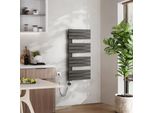 Emke Radiatore Elettrico Da Bagno Con Controllo Tramite App Wi-Fi Termostato Scaldasalviette 1041 X 500 Mm Antracite Portasciugamani 600 W Asciugamani