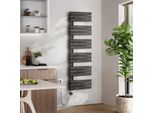 Emke Radiatore Elettrico Da Bagno Con Controllo Tramite App Wi-Fi Termostato Scaldasalviette 1599 X 500 Mm Antracite Portasciugamani 1000 W Asciugamani