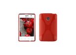 Cadorabo Custodia Per Telefono Cellulare Per Lg L3 Ii (1A Sim) In Rosso Cover Tpu Silicone Back Cover Case