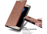 Cadorabo Custodia Per Samsung Galaxy S7 Custodia Protettiva In Marrone Custodia Per Cellulare Cover Chiusura Magnetica