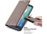 Cadorabo Custodia Per Samsung Galaxy S6 Edge Custodia Protettiva In Marrone Custodia Per Cellulare Cover Chiusura Magnetica