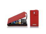 Cadorabo Copertura Protettiva Per Htc Desire 500 Custodia In Rosso Flip Case Custodia Del Telefono Cellulare Copertura In Similcuoio