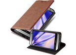 Cadorabo Custodia Per Htc One M8 Custodia Protettiva In Marrone Custodia Per Cellulare Cover Chiusura Magnetica