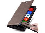 Cadorabo Cover Per Nokia Lumia 830 Cover Protettiva In Marrone Custodia Per Cellulare Cover Chiusura Magnetica