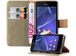 Cadorabo Cover Per Sony Xperia Z1 Compact Cover Protettiva In Marrone Cover Per Cellulare Custodia Libro Custodia