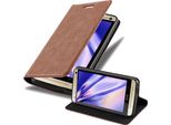 Cadorabo Custodia Per Htc One M7 Custodia Protettiva In Marrone Custodia Per Cellulare Cover Chiusura Magnetica