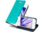 Cadorabo Custodia Per Apple Iphone 4 / 4S Custodia Protettiva In Turchese Custodia Per Cellulare Cover Chiusura Magnetica
