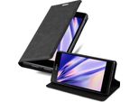 Cadorabo Cover Per Sony Xperia Z1 Cover Protettiva In Nero Custodia Per Cellulare Cover Chiusura Magnetica