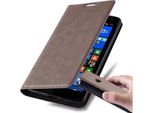 Cadorabo Cover Per Nokia Lumia 535 Cover Protettiva In Marrone Custodia Per Cellulare Cover Chiusura Magnetica