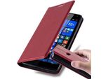 Cadorabo Cover Per Nokia Lumia 535 Cover Protettiva In Rosso Custodia Per Cellulare Cover Chiusura Magnetica