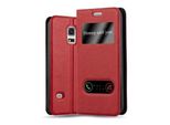Cadorabo Custodia Protettiva Per Samsung Galaxy S5 Mini / S5 Mini Duos Cover In Rosso Custodia Del Telefono Cellulare Custodia A Libro Custodia Cover